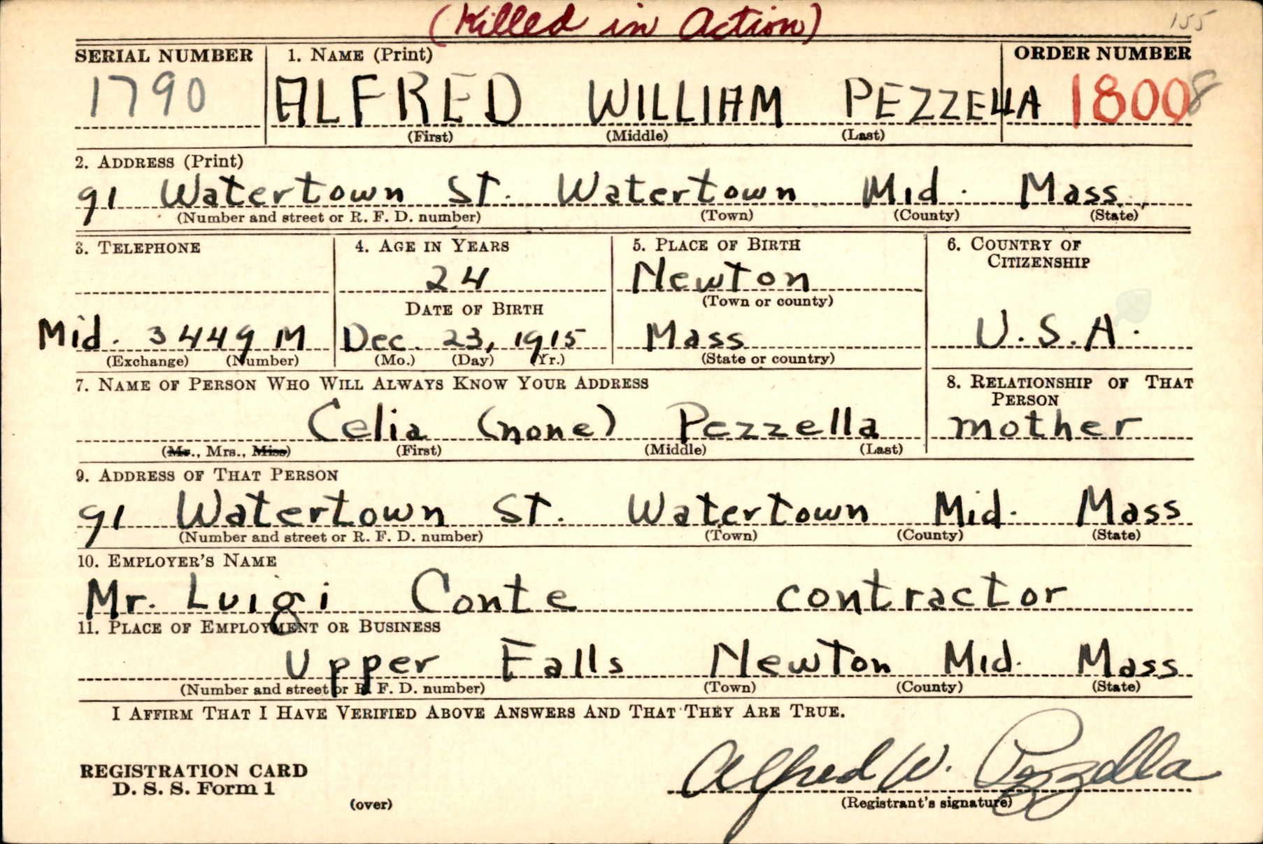 Alfred W. Pezzella