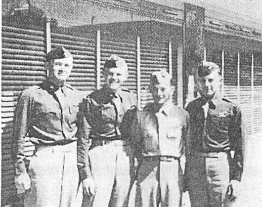 A. Simpson, Pilot; J. Hall, Navigator; N.H. Cox, Co-P Co-Pilot; W.A. Marsh Bombardier